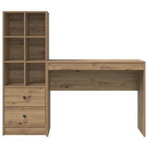 Γραφείο με συρτάρι με ράφι με αποθήκευση 2 pcs Artisan Oak - Pakobazaar
