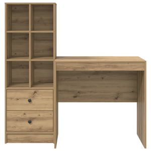 Γραφείο με συρτάρι με ράφι με αποθήκευση 2 pcs Artisan Oak - Pakobazaar