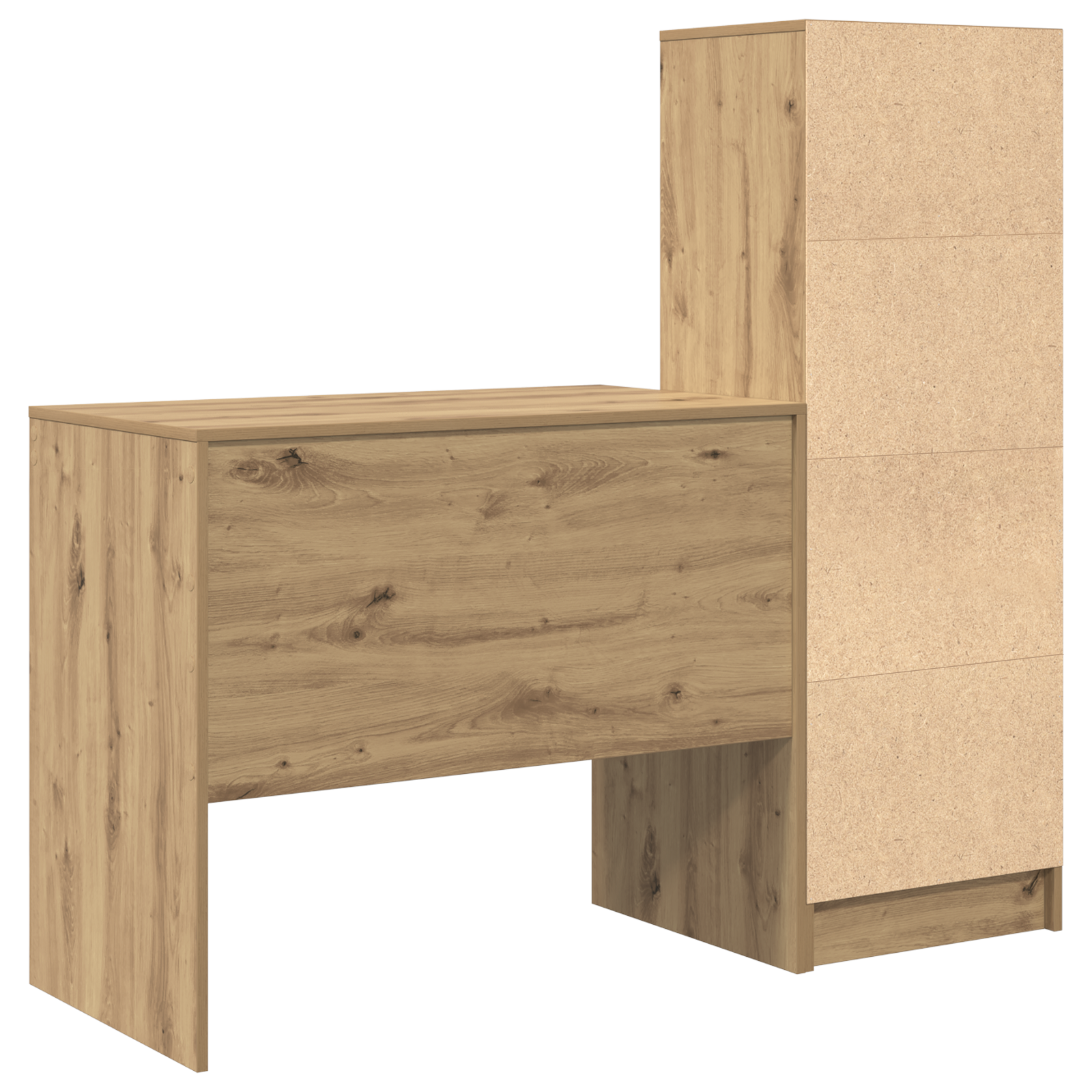 Γραφείο με συρτάρι με ράφι με αποθήκευση 2 pcs Artisan Oak - Pakobazaar