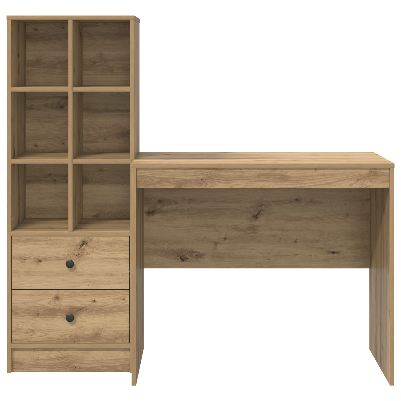 Γραφείο με συρτάρι με ράφι με αποθήκευση 2 pcs Artisan Oak - Pakobazaar