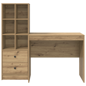 Γραφείο με συρτάρι με ράφι με αποθήκευση 2 pcs Artisan Oak - Pakobazaar