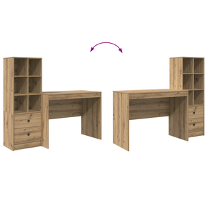 Γραφείο με συρτάρι 2 pcs Artisan Oak - Pakobazaar
