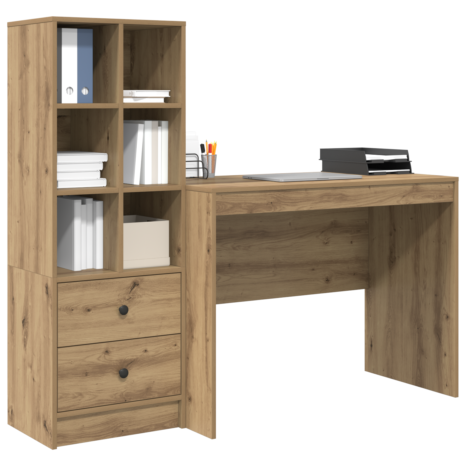 Γραφείο με συρτάρι 2 pcs Artisan Oak - Pakobazaar