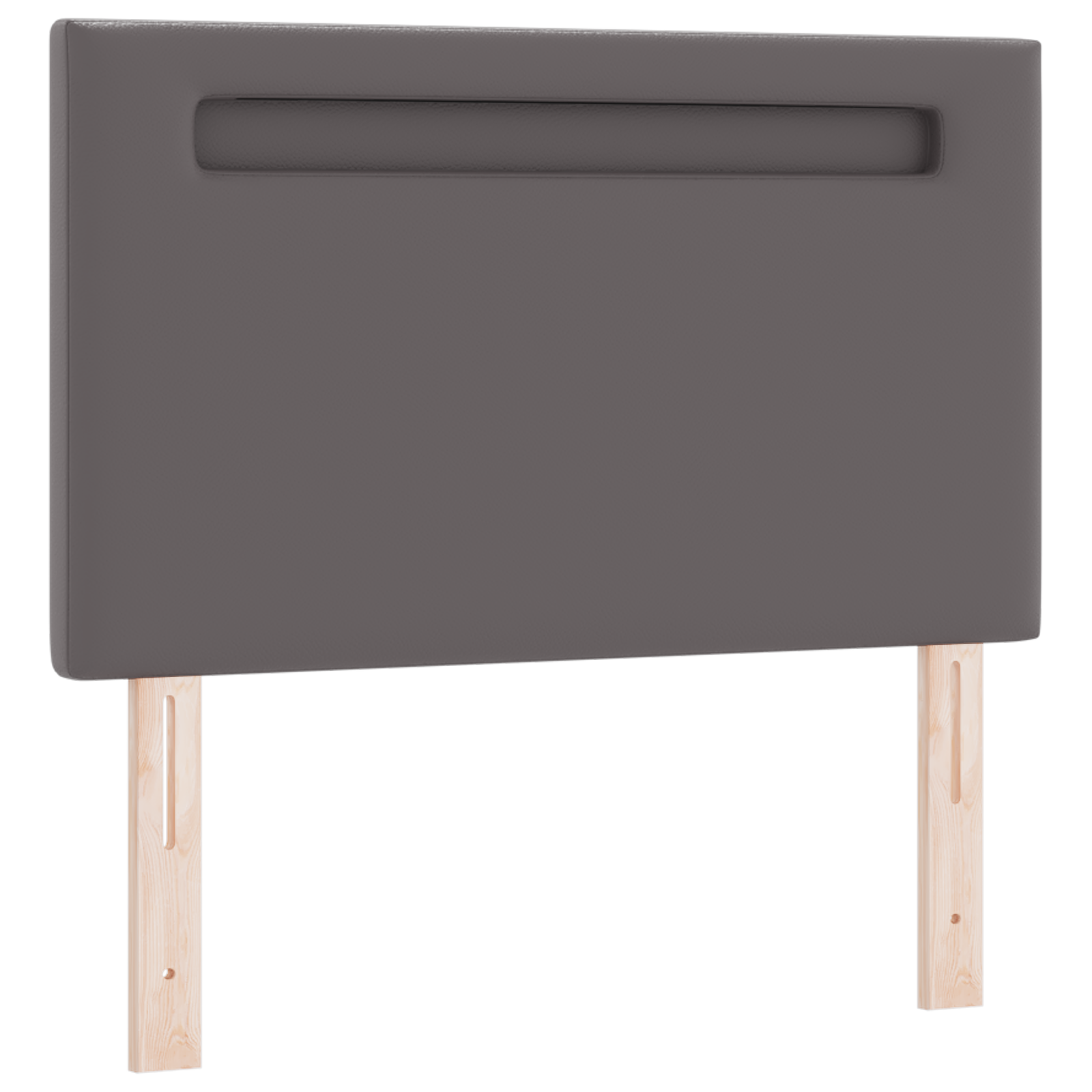 Κρεβάτι με ελατήρια με στρώμα Γκρι 90 x 190 cm Τεχνητό δέρμα