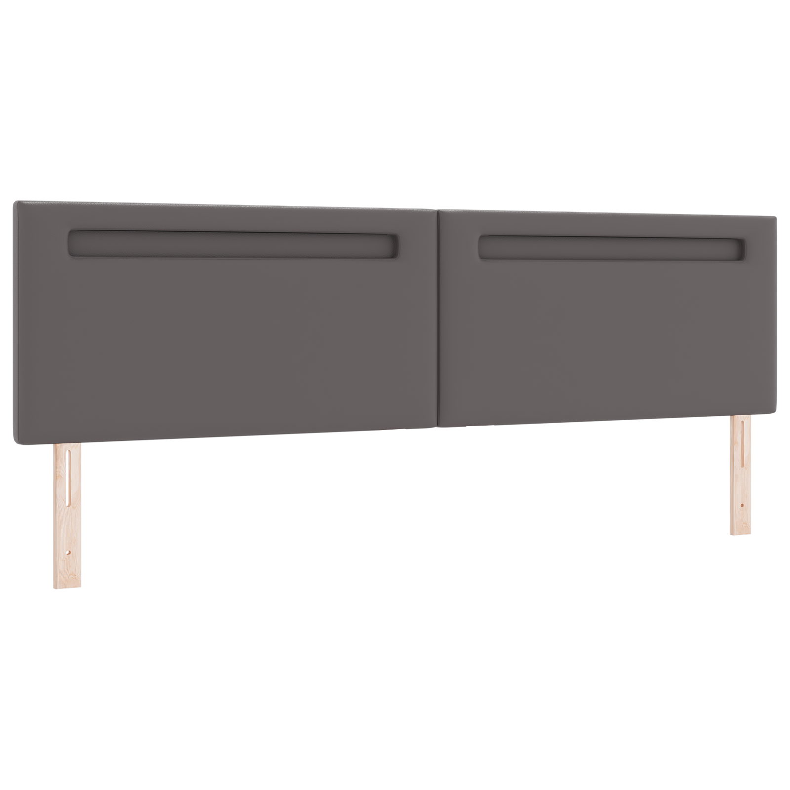 Κρεβάτι με ελατήρια με στρώμα Γκρι 200 x 200 cm Τεχνητό δέρμα - Pakobazaar