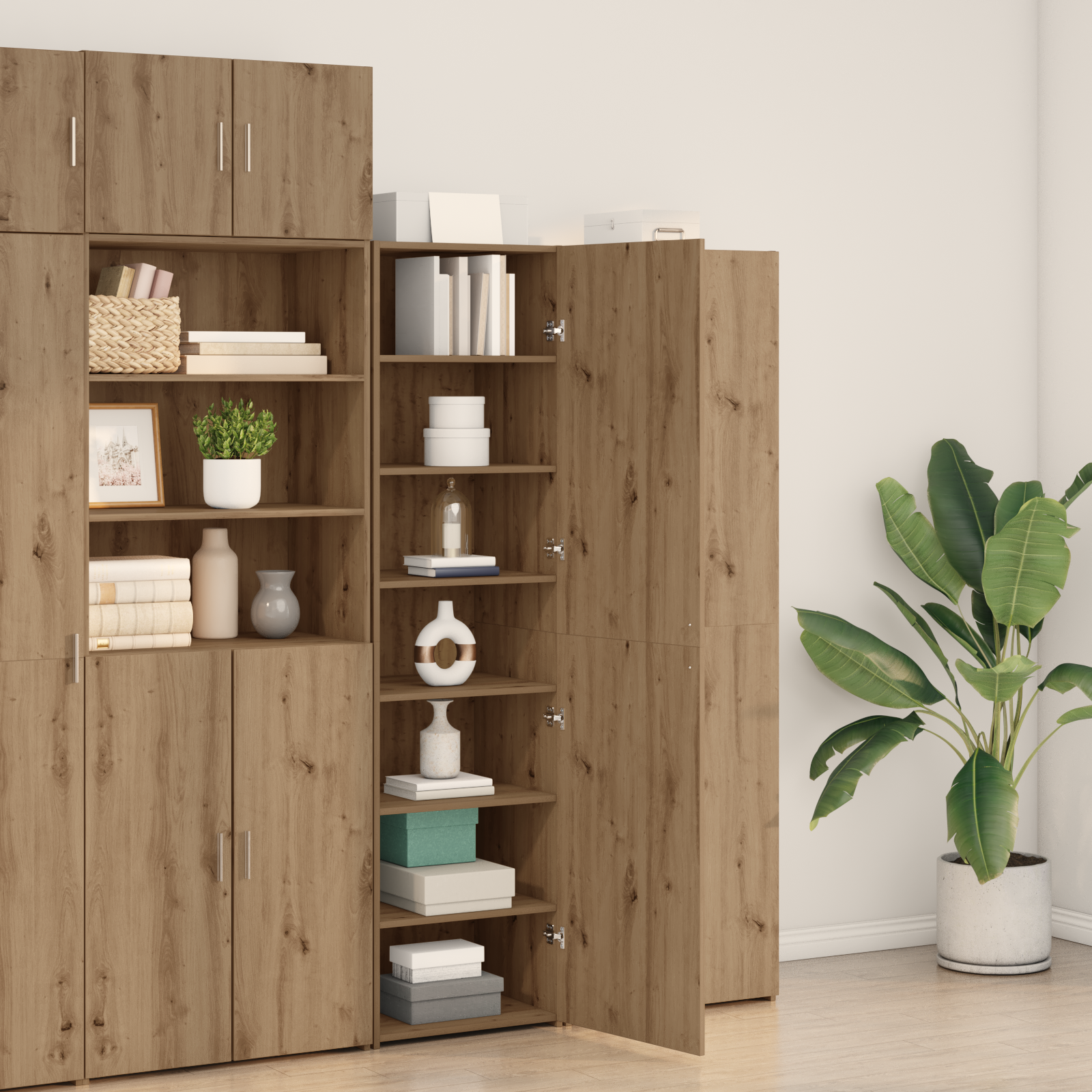 Highboard 2 pcs Artisan Oak 50 x 42,5 x 185 εκ. - Pakobazaar