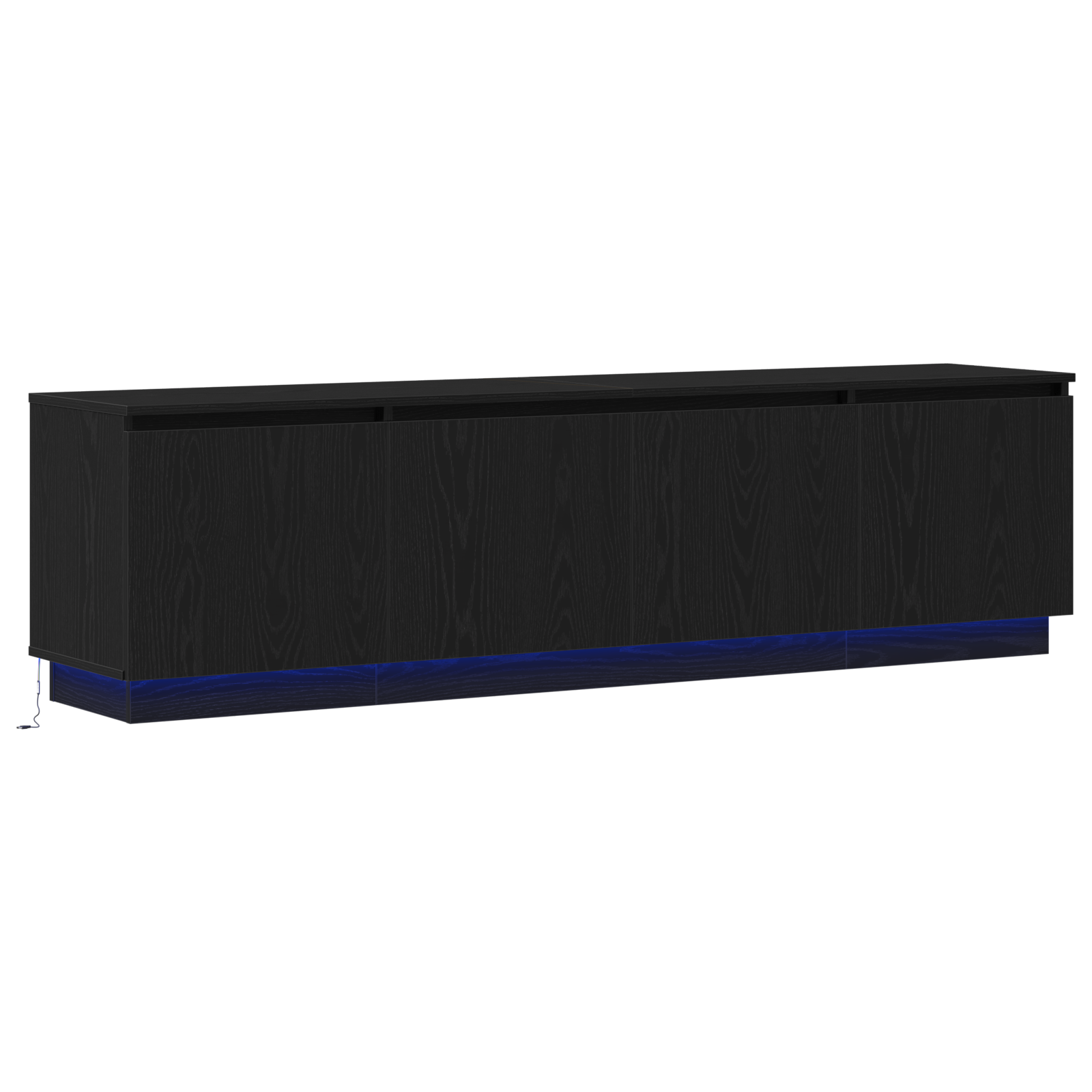Ντουλάπι TV Μαύρη Οξυά 180 x 38 x 49 εκ Επεξεργασμένο ξύλο - Pakobazaar
