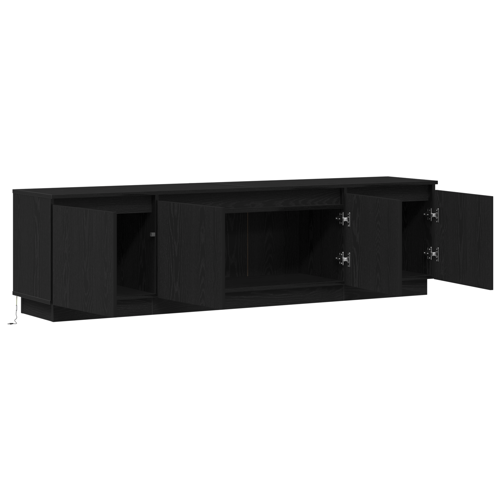 Ντουλάπι TV Μαύρη Οξυά 180 x 38 x 49 εκ Επεξεργασμένο ξύλο - Pakobazaar