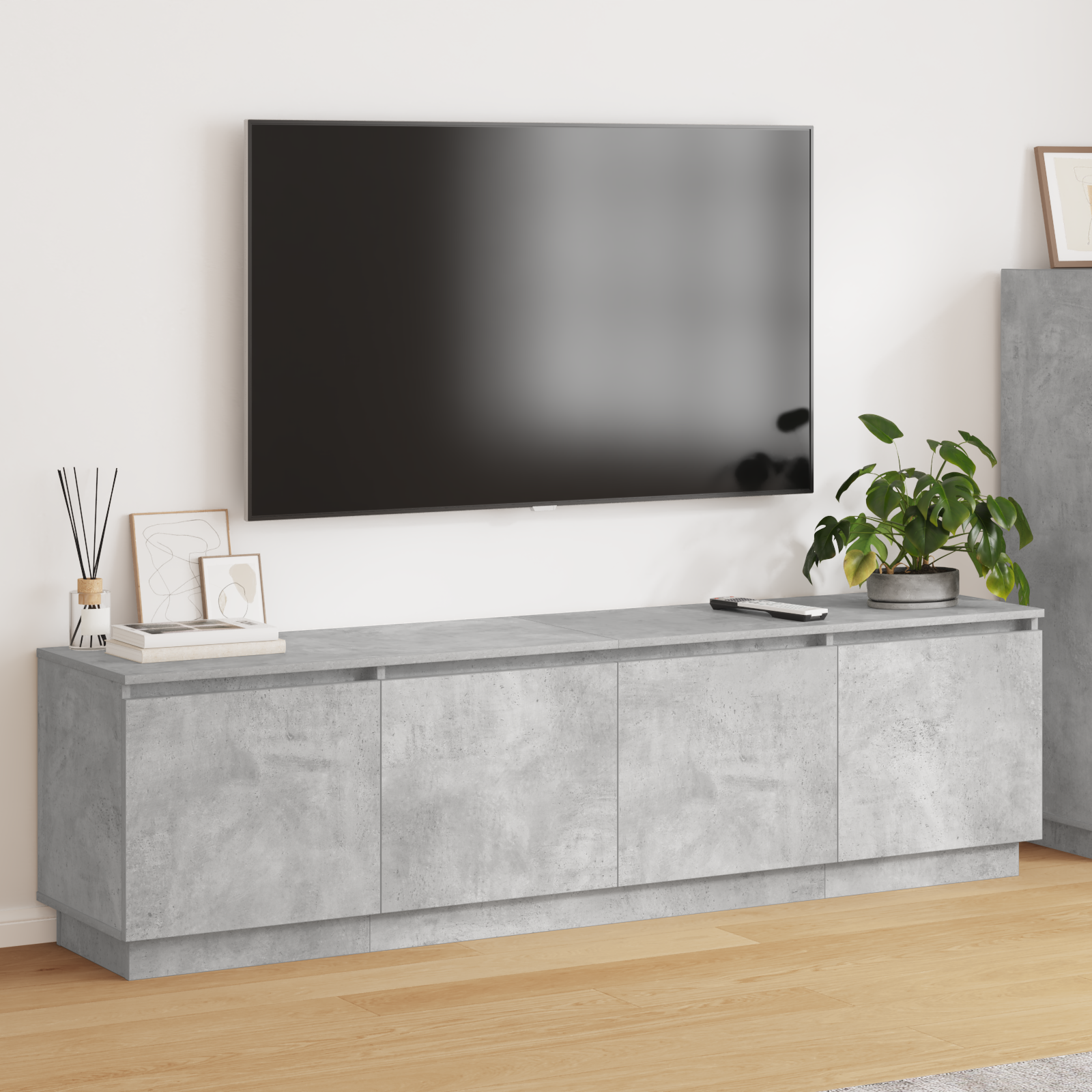 Ντουλάπι TV Σκυρόδεμα Γκρι 180 x 38 x 49 εκ Επεξεργασμένο ξύλο - Pakobazaar