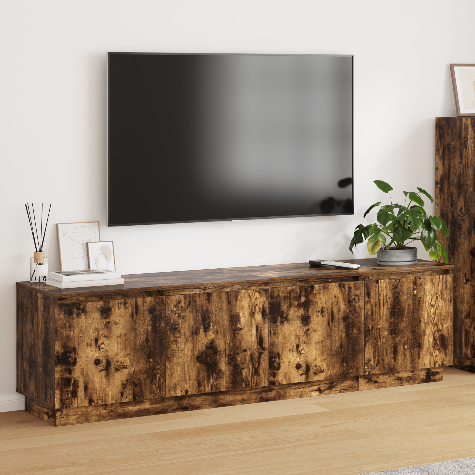 Ντουλάπι TV Καπνιστό Δρύς 180 x 38 x 49 εκ Επεξεργασμένο ξύλο - Pakobazaar