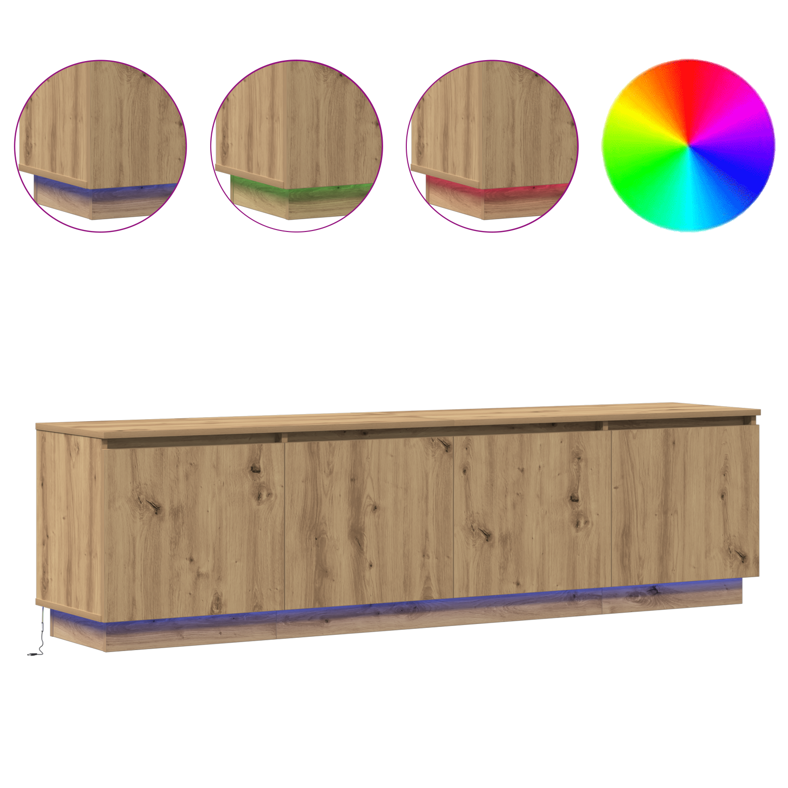 Ντουλάπι TV Artisan Oak 180 x 38 x 49 εκ Επεξεργασμένο ξύλο - Pakobazaar