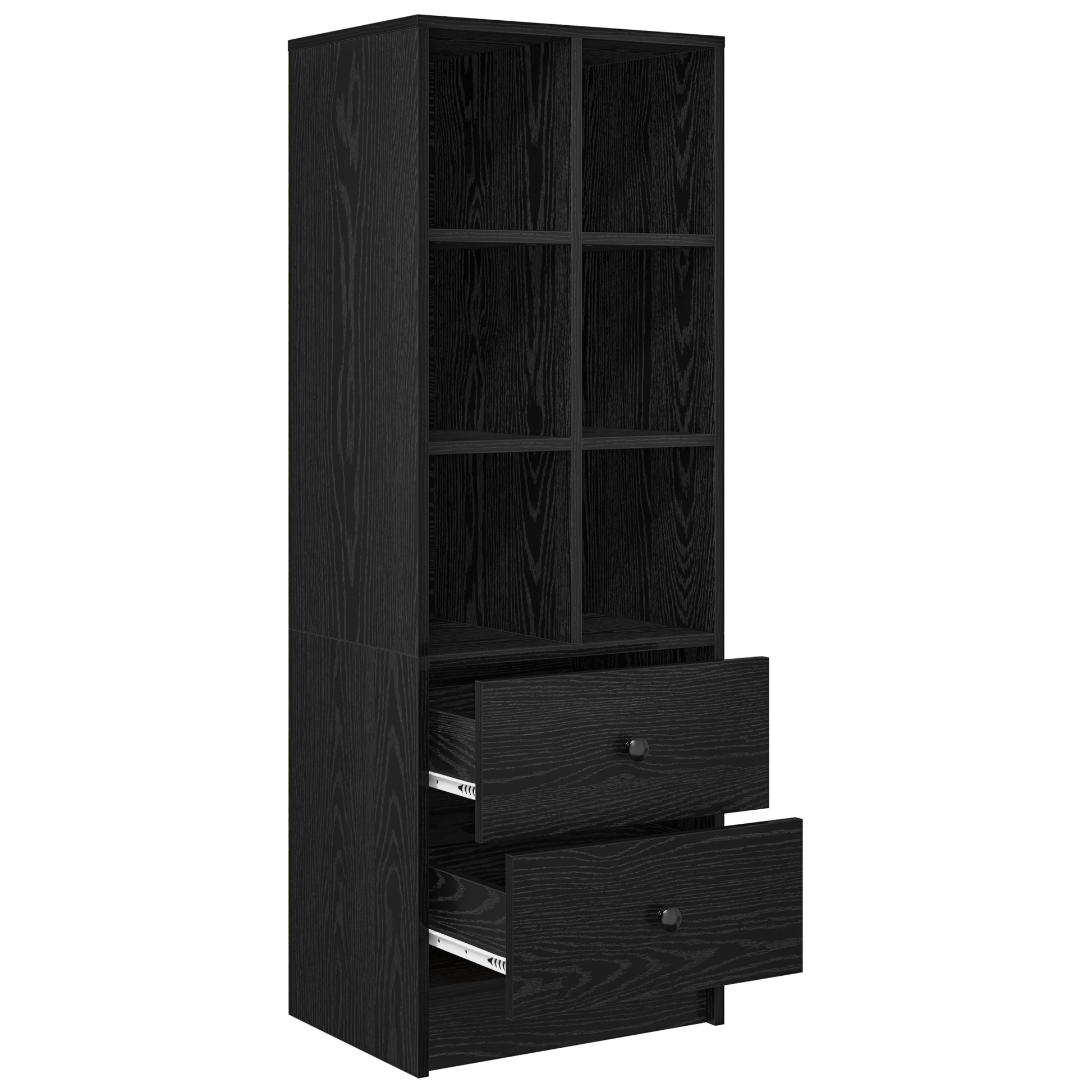Highboard με συρτάρι Μαύρη Οξυά 45,5 x 34 x 127 εκ - Pakobazaar