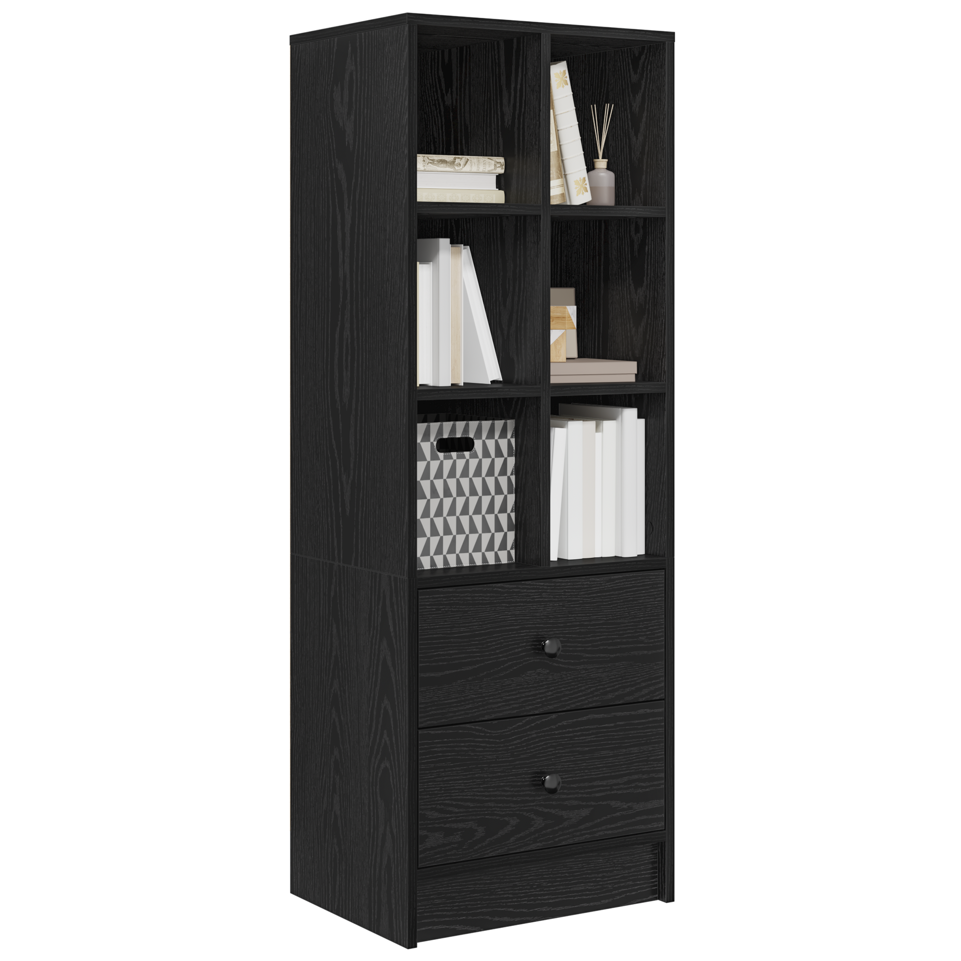Highboard με συρτάρι Μαύρη Οξυά 45,5 x 34 x 127 εκ - Pakobazaar