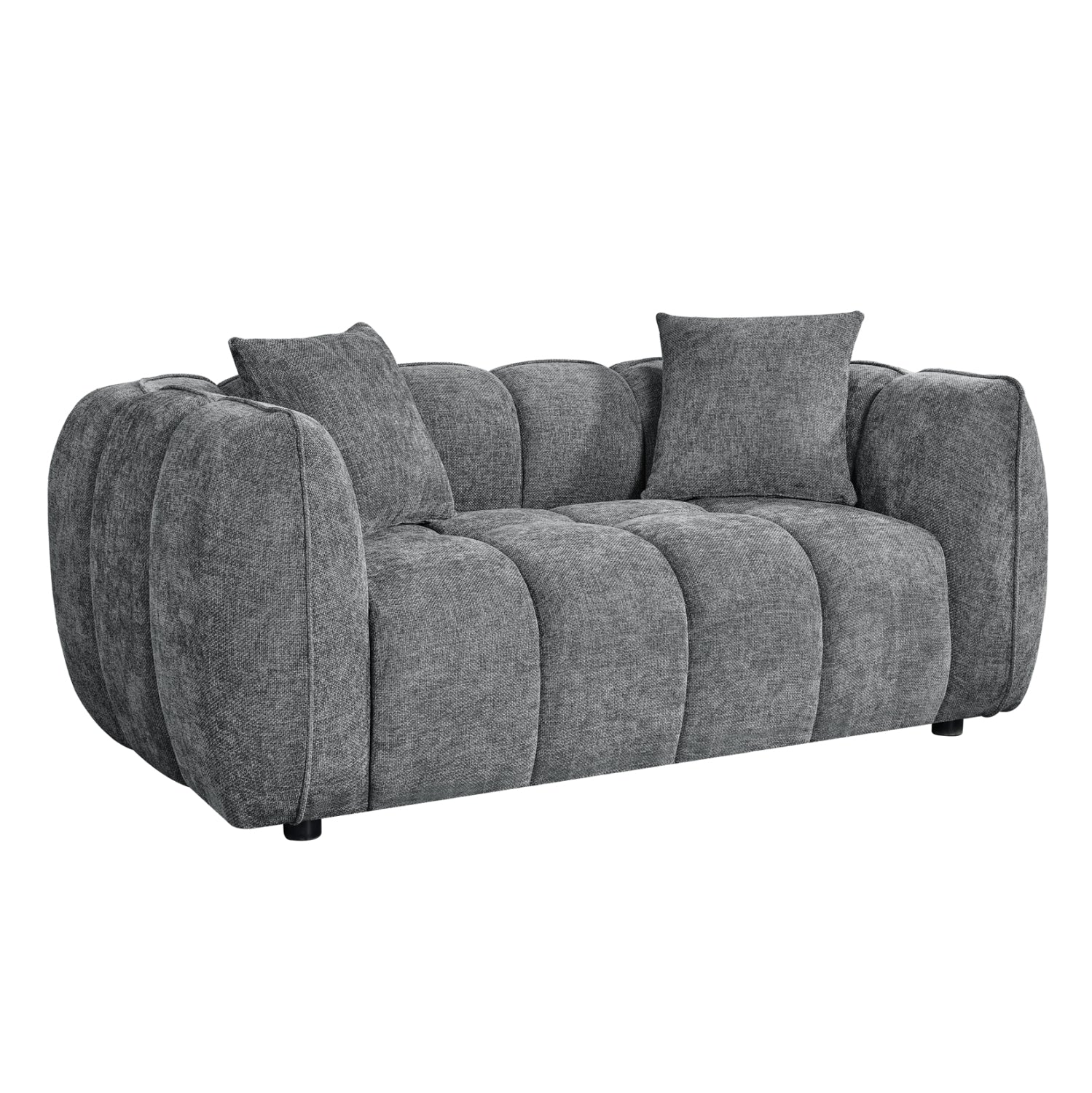ΚΑΝΑΠΕΣ 2-ΘΕΣΙΟΣ LYKKE HM3324.01 ΓΚΡΙ ΥΦΑΣΜΑ 172x89x70Υεκ. - Pakobazaar