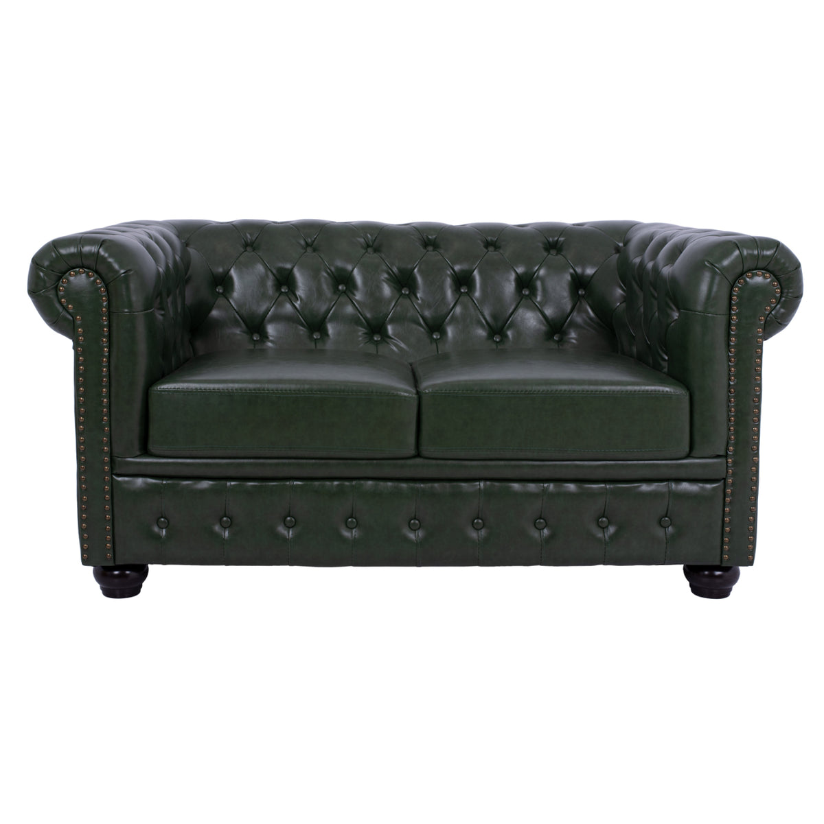 ΚΑΝΑΠΕΣ 2ΘΕΣΙΟΣ T.CHESTERFIELD HM3010.08 ΤΕΧΝΟΔΕΡΜΑ ΚΥΠΑΡΙΣΣΙ 150x90x70Υ εκ.