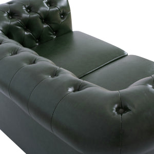 ΚΑΝΑΠΕΣ 2ΘΕΣΙΟΣ T.CHESTERFIELD HM3010.08 ΤΕΧΝΟΔΕΡΜΑ ΚΥΠΑΡΙΣΣΙ 150x90x72 εκ. - Pakobazaar