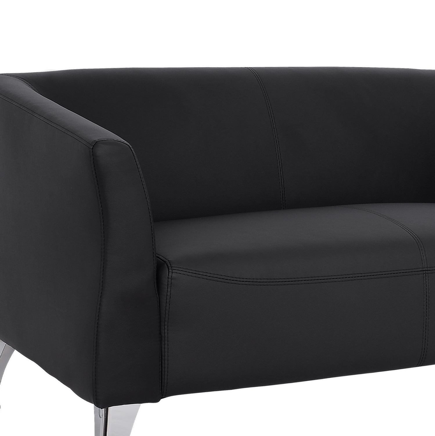 ΚΑΝΑΠΕΣ 2ΘΕΣΙΟΣ KIANA HM3122.21 ΜΕ ΜΑΥΡΟ PU 130x75x71 εκ. - Pakobazaar