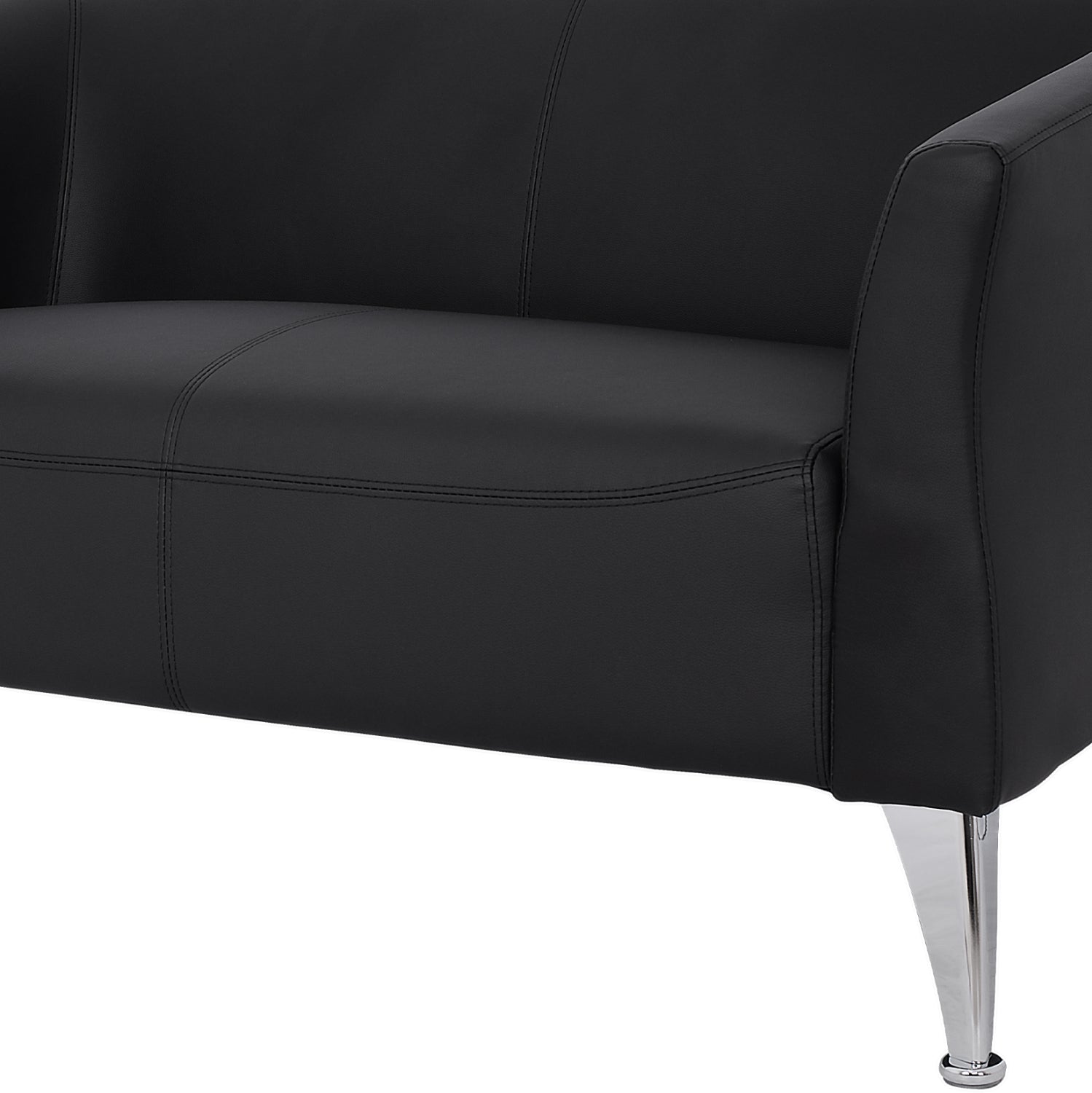 ΚΑΝΑΠΕΣ 2ΘΕΣΙΟΣ KIANA HM3122.21 ΜΕ ΜΑΥΡΟ PU 130x75x71 εκ. - Pakobazaar