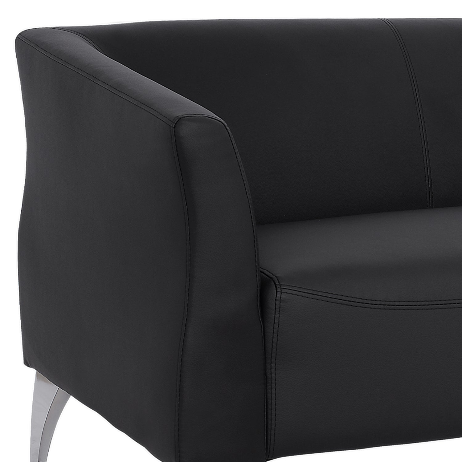 ΚΑΝΑΠΕΣ 2ΘΕΣΙΟΣ KIANA HM3122.21 ΜΕ ΜΑΥΡΟ PU 130x75x71 εκ. - Pakobazaar