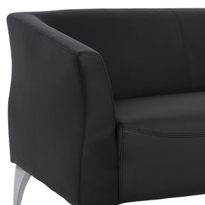 ΚΑΝΑΠΕΣ 2ΘΕΣΙΟΣ KIANA HM3122.21 ΜΕ ΜΑΥΡΟ PU 130x75x71 εκ. - Pakobazaar