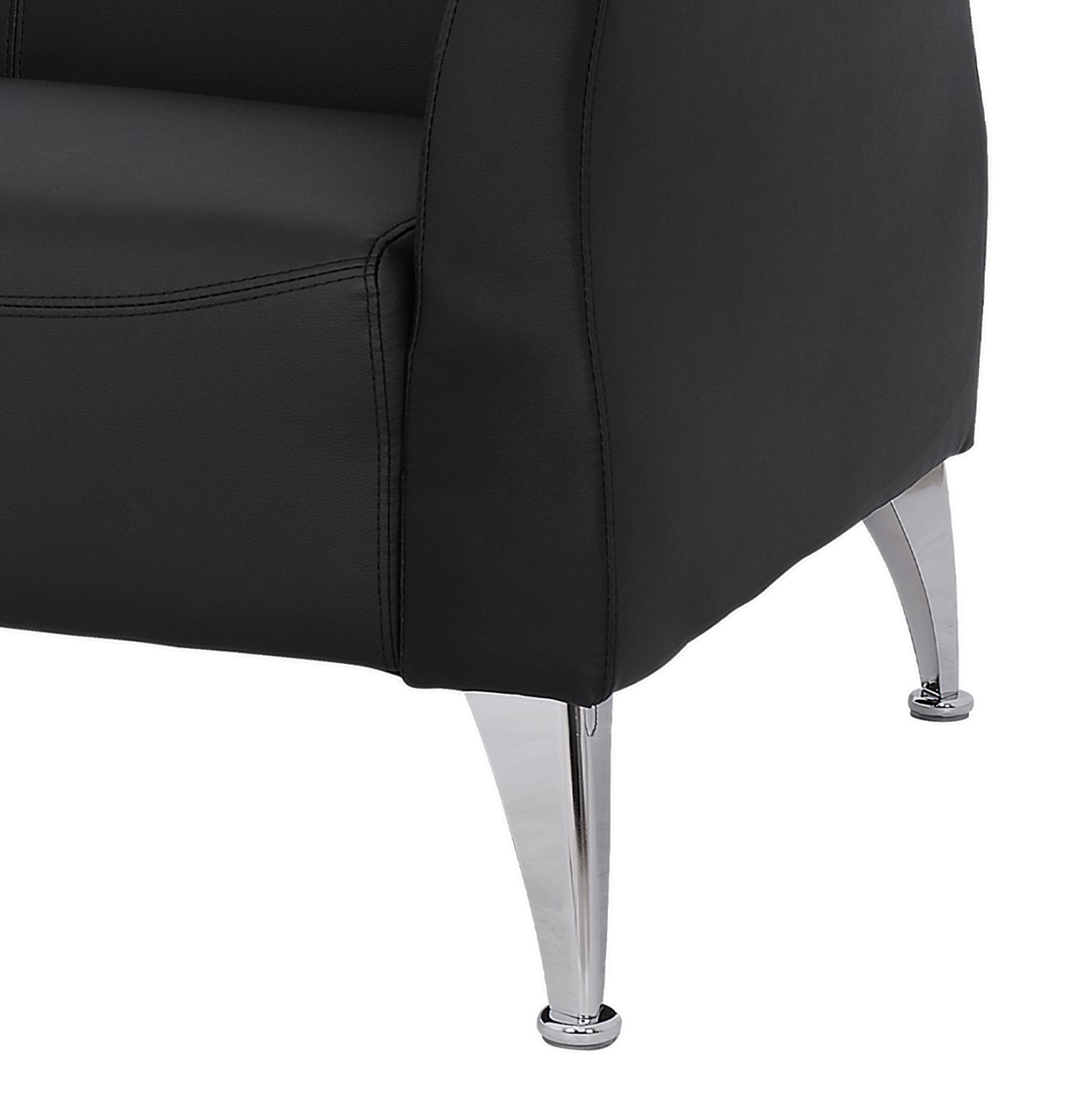 ΚΑΝΑΠΕΣ 2ΘΕΣΙΟΣ KIANA HM3122.21 ΜΕ ΜΑΥΡΟ PU 130x75x71 εκ. - Pakobazaar