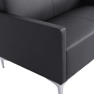 ΚΑΝΑΠΕΣ 2ΘΕΣΙΟΣ NELLIE HM3159.21 ΜΕ ΜΑΥΡΟ PU 113x71x71Υ εκ. - Pakobazaar