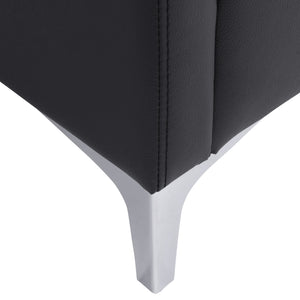 ΚΑΝΑΠΕΣ 2ΘΕΣΙΟΣ NELLIE HM3159.21 ΜΕ ΜΑΥΡΟ PU 113x71x71Υ εκ. - Pakobazaar