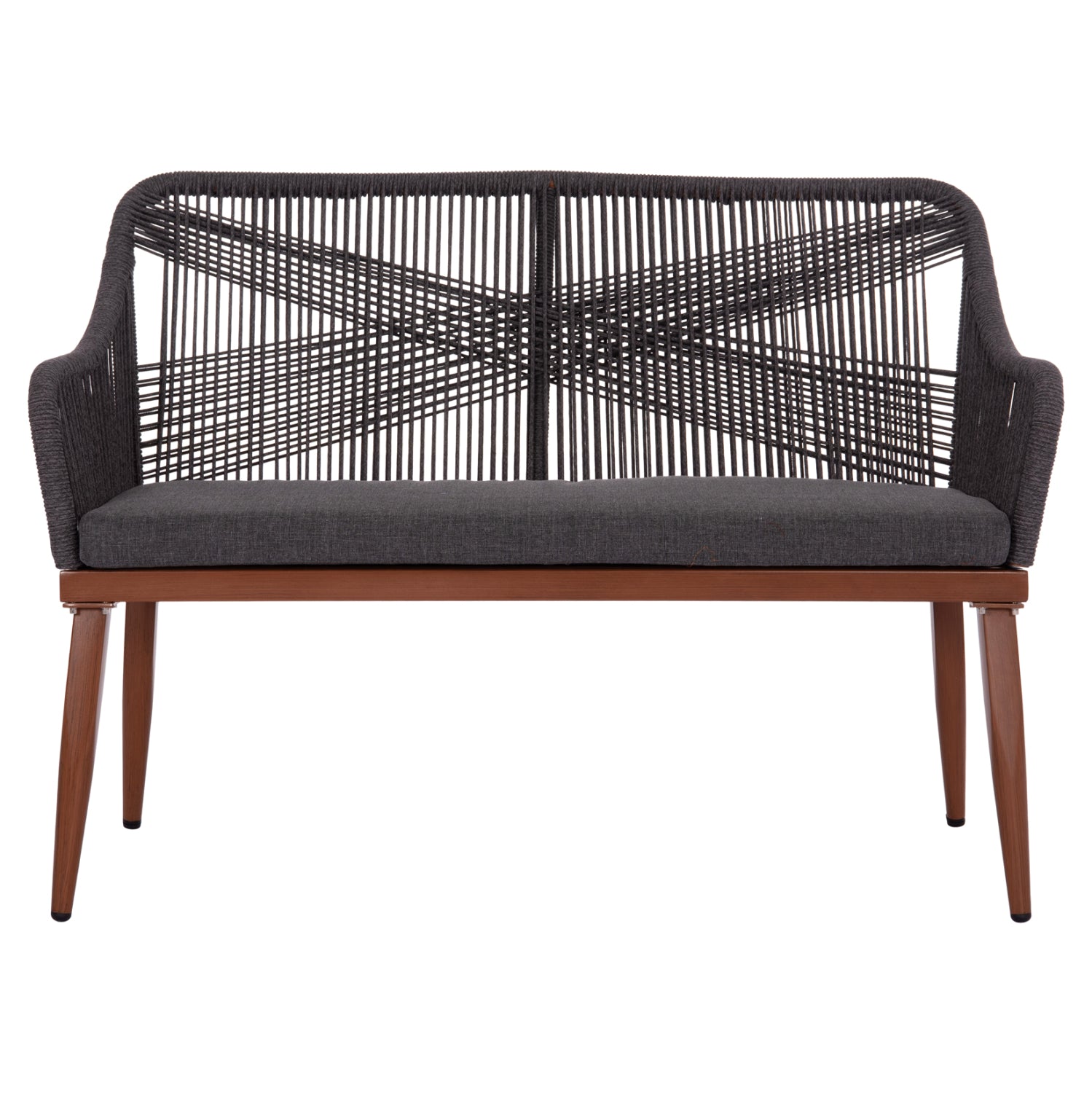 ΚΑΝΑΠΕΣ 2ΘΕΣΙΟΣ MYRTIA HM5550.11 AΛΟΥΜΙΝΙΟ ΚΑΦΕ--ΑΝΘΡΑΚΙ P.E. ΣΧΟΙΝΙ 123x61x90Υεκ - Pakobazaar