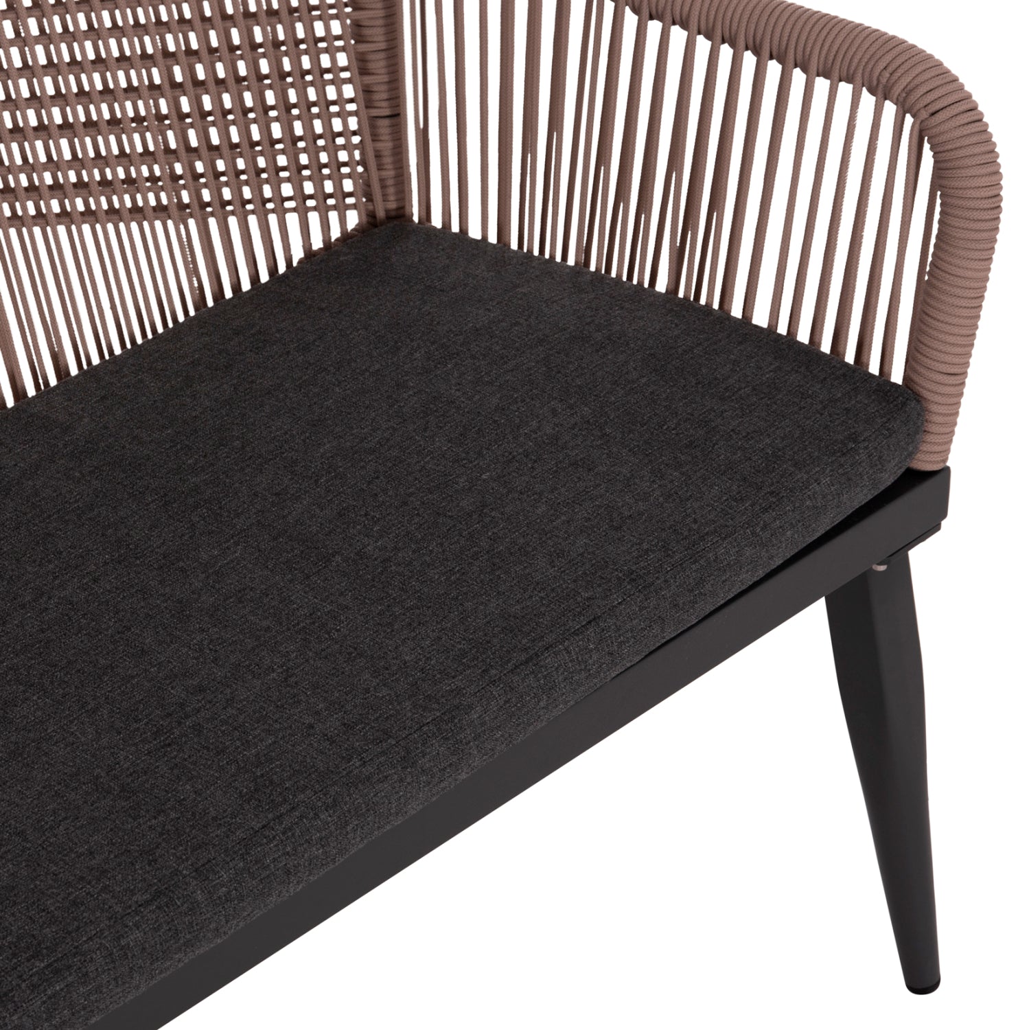 ΚΑΝΑΠΕΣ 2ΘΕΣΙΟΣ MYRTIA HM5550.12 AΛΟΥΜΙΝΙΟ ΑΝΘΡΑΚΙ--ΜΠΕΖ TESLIN ΣΧΟΙΝΙ 123x61x90Υεκ. - Pakobazaar