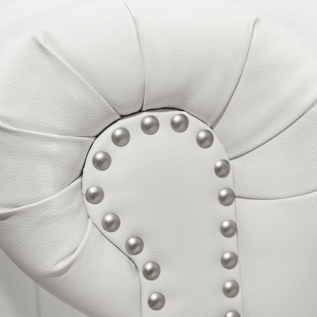 ΚΑΝΑΠΕΣ 2ΘΕΣΙΟΣ T.CHESTERFIELD HM3010.02 ΤΕΧΝΟΔΕΡΜΑ ΛΕΥΚΟ ΜΑΤ 155x90x73 εκ. - Pakobazaar