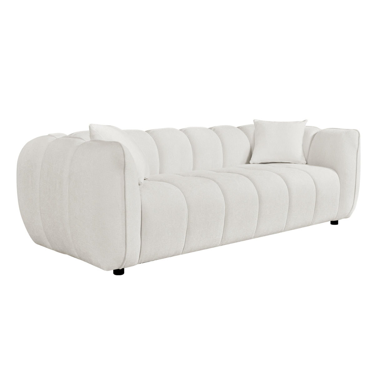 ΚΑΝΑΠΕΣ 3-ΘΕΣΙΟΣ LYKKE HM3323.02 ΕΚΡΟΥ ΥΦΑΣΜΑ 229x89x70Υεκ - Pakobazaar