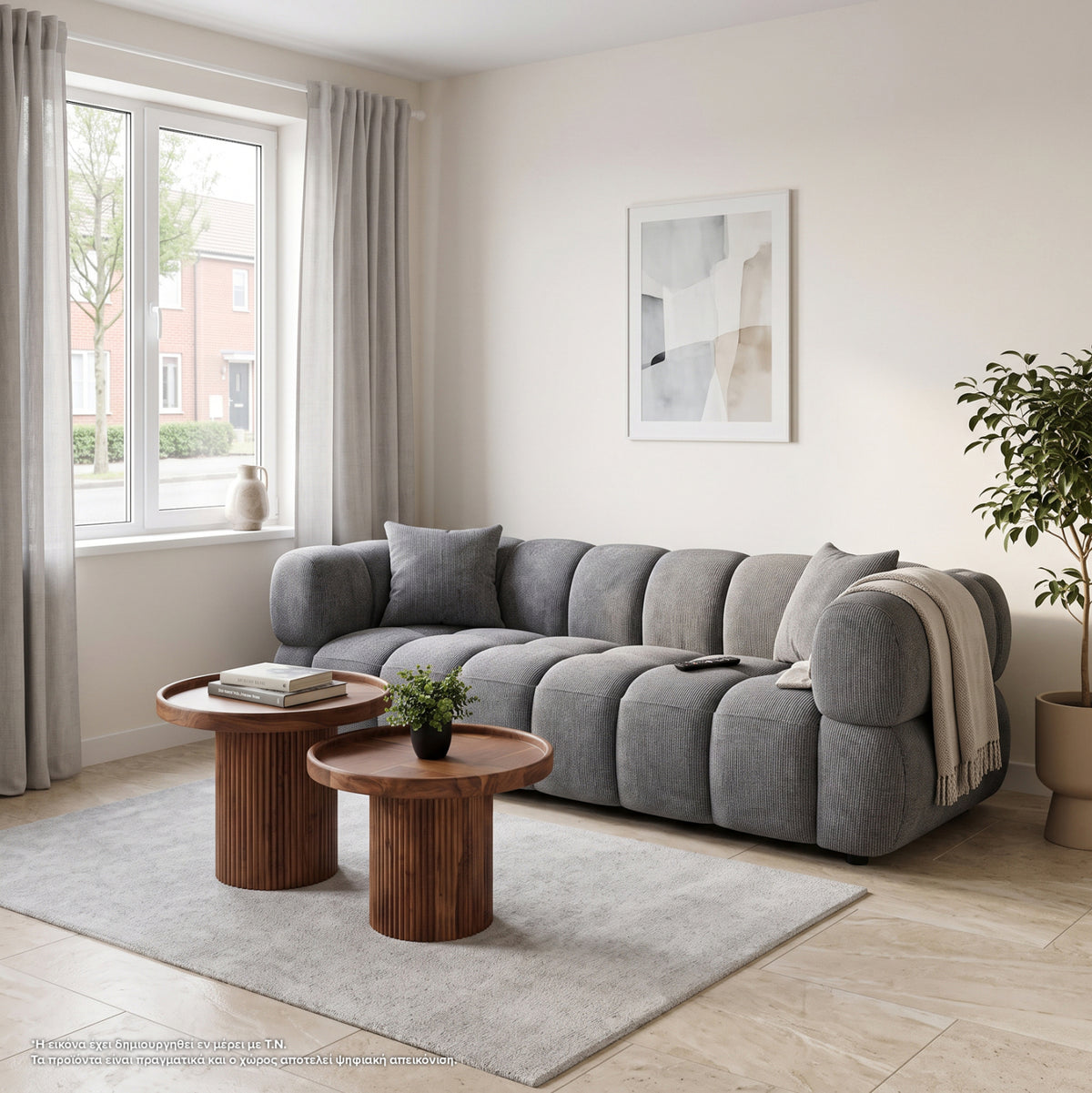 ΚΑΝΑΠΕΣ 3-ΘΕΣΙΟΣ NORIKA HM3331.01 ΓΚΡΙ ΥΦΑΣΜΑ 220x88x85Υεκ. - Pakobazaar