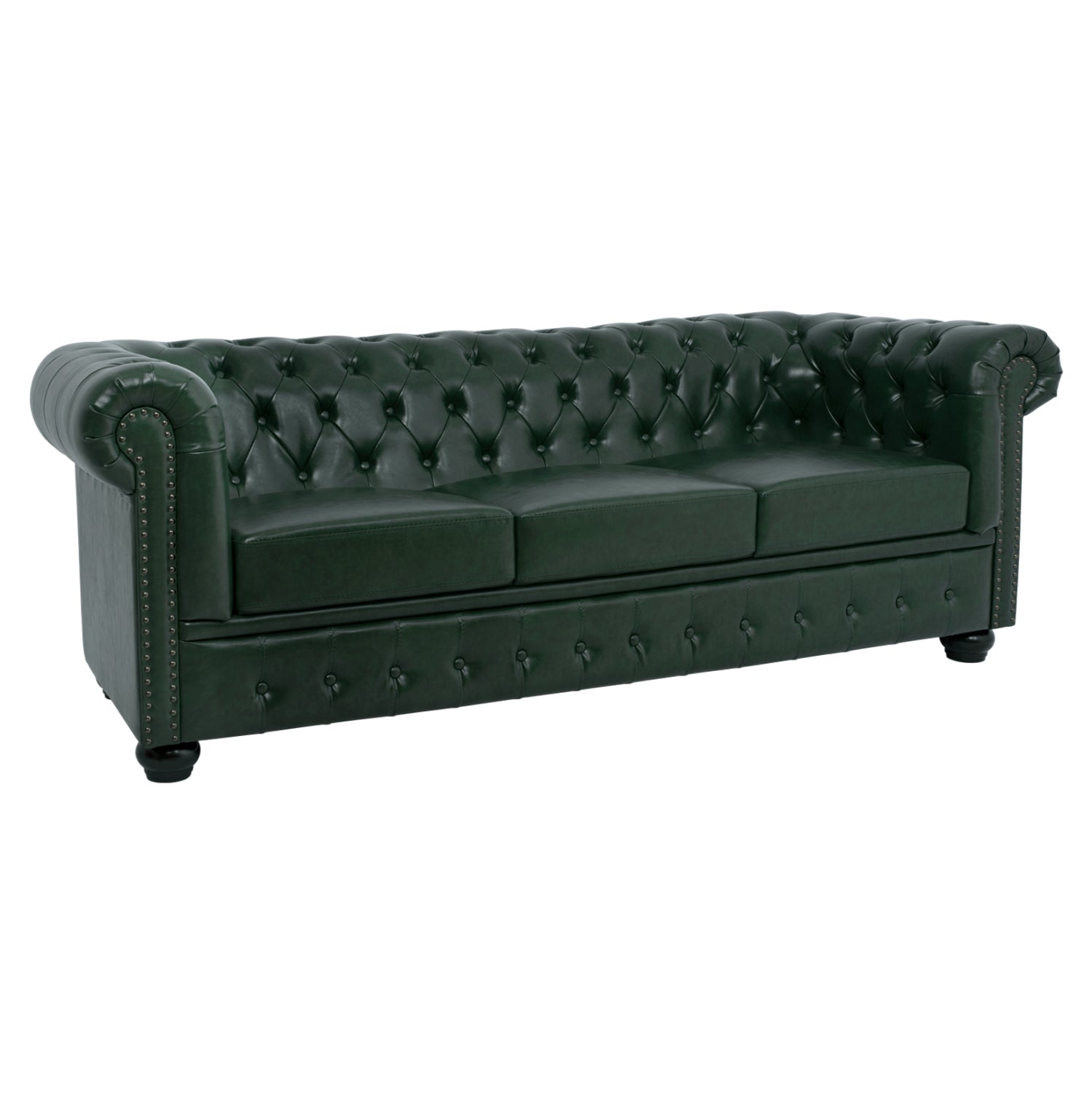 ΚΑΝΑΠΕΣ 3ΘΕΣΙΟΣ T.CHESTERFIELD HM3009.08 ΤΕΧΝΟΔΕΡΜΑ ΚΥΠΑΡΙΣΣΙ 208x90x73 εκ. - Pakobazaar