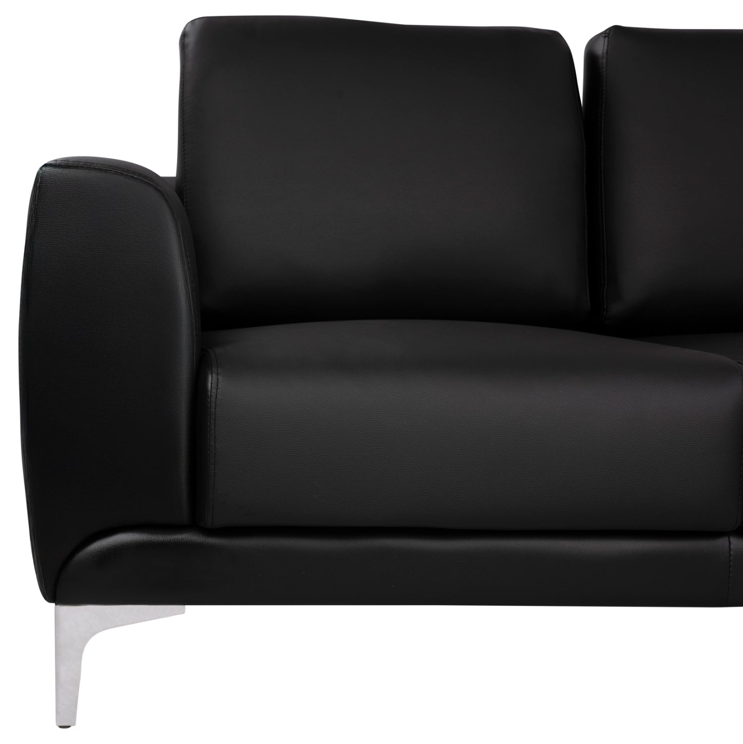 ΚΑΝΑΠΕΣ 3ΘΕΣΙΟΣ KENZIE HM3121.31 ΜΕ ΜΑΥΡΟ PU 190x81x81 εκ. - Pakobazaar