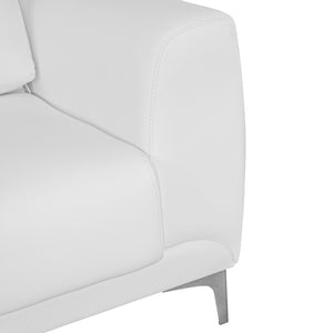 ΚΑΝΑΠΕΣ 3ΘΕΣΙΟΣ KENZIE HM3121.32 ΜΕ ΛΕΥΚΟ PU 190x81x81 εκ. - Pakobazaar