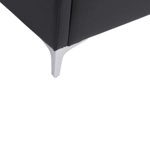 ΚΑΝΑΠΕΣ 3ΘΕΣΙΟΣ NELLIE HM3159.31 ΜΕ ΜΑΥΡΟ PU 163x71x71Υ εκ. - Pakobazaar