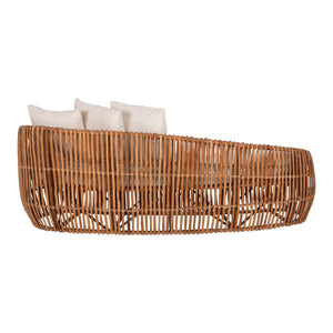 ΚΑΝΑΠΕΣ-ΑΝΑΚΛΙΝΤΡΟ LANTRY HM5991 ΦΥΣΙΚΟ RATTAN- ΛΕΥΚΑ ΜΑΞΙΛΑΡΙΑ 215x60x78Yεκ. - Pakobazaar