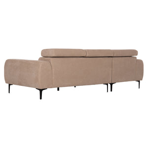 ΚΑΝΑΠΕΣ ΑΡΙΣΤΕΡΗ ΓΩΝΙΑ DIVYA HM3267.11L ΜΠΕΖ ΥΦΑΣΜΑ 260x100-174x104Υεκ. - Pakobazaar