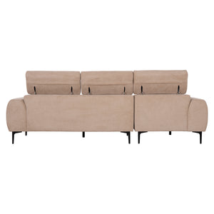 ΚΑΝΑΠΕΣ ΑΡΙΣΤΕΡΗ ΓΩΝΙΑ DIVYA HM3267.11L ΜΠΕΖ ΥΦΑΣΜΑ 260x100-174x104Υεκ. - Pakobazaar