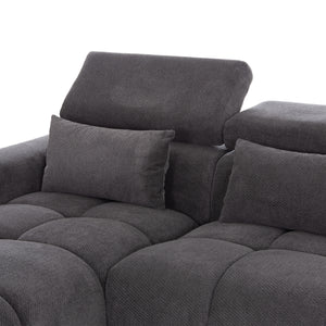 ΚΑΝΑΠΕΣ ΑΡΙΣΤΕΡΗ ΓΩΝΙΑ DIVYA HM3267.12L ΓΚΡΙ ΥΦΑΣΜΑ 260x100-174x104Υεκ. - Pakobazaar