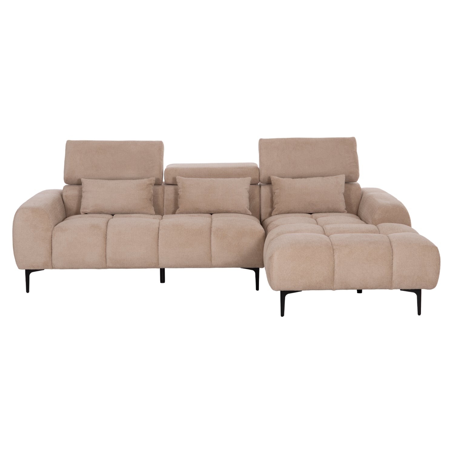ΚΑΝΑΠΕΣ ΔΕΞΙΑ ΓΩΝΙΑ DIVYA HM3267.11R ΜΠΕΖ ΥΦΑΣΜΑ 260x100-174x104Υεκ. - Pakobazaar
