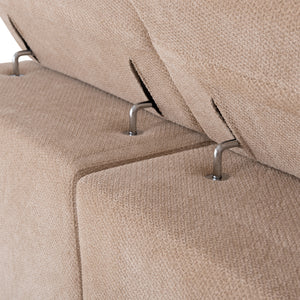 ΚΑΝΑΠΕΣ ΔΕΞΙΑ ΓΩΝΙΑ DIVYA HM3267.11R ΜΠΕΖ ΥΦΑΣΜΑ 260x100-174x104Υεκ. - Pakobazaar