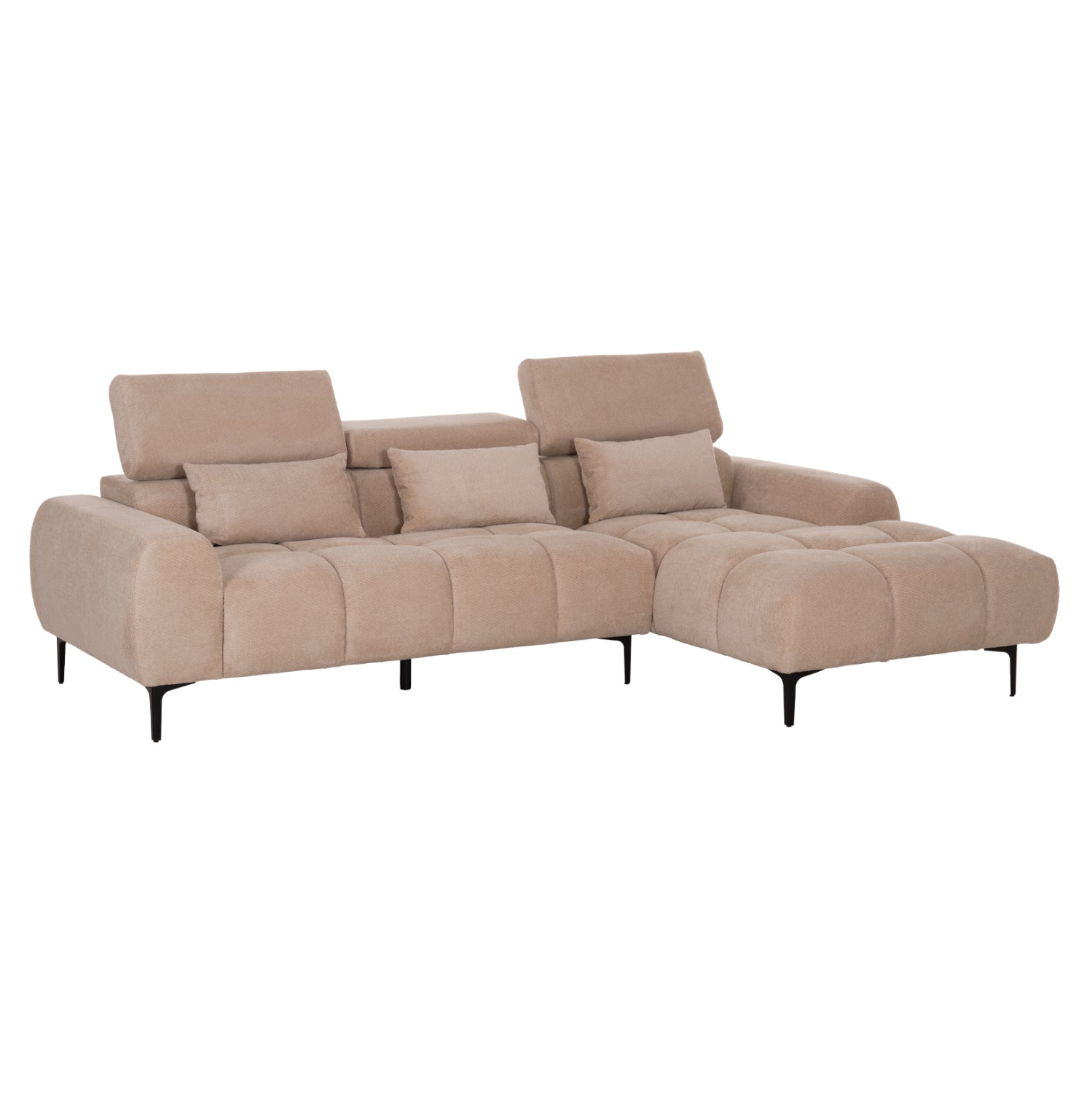 ΚΑΝΑΠΕΣ ΔΕΞΙΑ ΓΩΝΙΑ DIVYA HM3267.11R ΜΠΕΖ ΥΦΑΣΜΑ 260x100-174x104Υεκ. - Pakobazaar