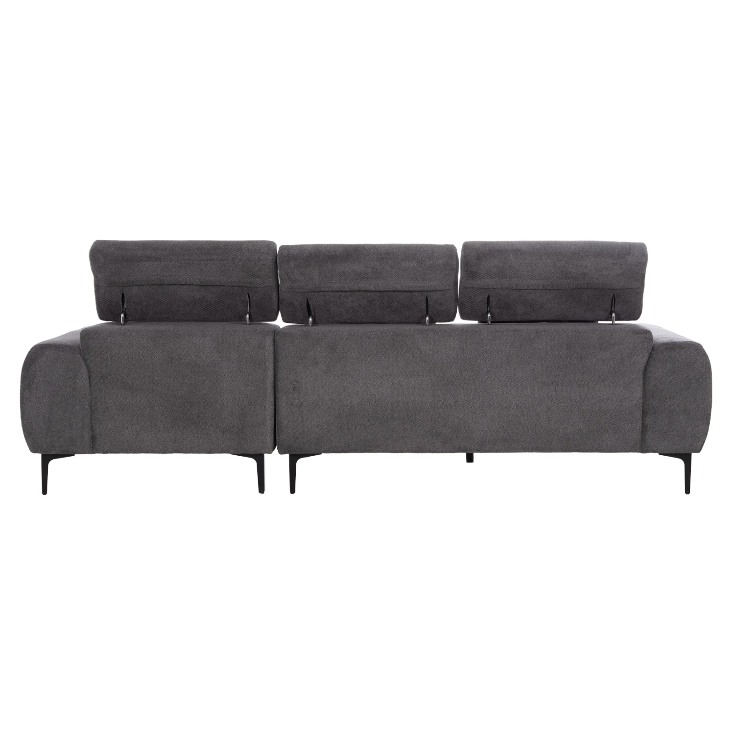 ΚΑΝΑΠΕΣ ΔΕΞΙΑ ΓΩΝΙΑ DIVYA HM3267.12R ΓΚΡΙ ΥΦΑΣΜΑ 260x100-174x104Υεκ. - Pakobazaar