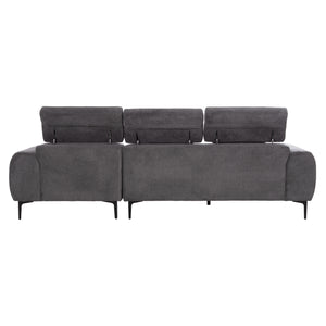 ΚΑΝΑΠΕΣ ΔΕΞΙΑ ΓΩΝΙΑ DIVYA HM3267.12R ΓΚΡΙ ΥΦΑΣΜΑ 260x100-174x104Υεκ. - Pakobazaar
