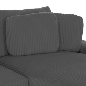 ΚΑΝΑΠΕΣ ΔΕΞΙΑ ΓΩΝΙΑ CRANFIELD HM3287.01R ΓΚΡΙ ΡΙΓΕ ΥΦΑΣΜΑ 315x167(γωνία)x67Υεκ. - Pakobazaar