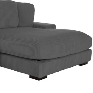 ΚΑΝΑΠΕΣ ΔΕΞΙΑ ΓΩΝΙΑ CRANFIELD HM3287.01R ΓΚΡΙ ΡΙΓΕ ΥΦΑΣΜΑ 315x167(γωνία)x67Υεκ. - Pakobazaar