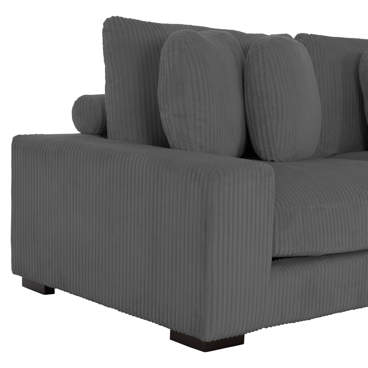 ΚΑΝΑΠΕΣ ΔΕΞΙΑ ΓΩΝΙΑ CRANFIELD HM3287.01R ΓΚΡΙ ΡΙΓΕ ΥΦΑΣΜΑ 315x167(γωνία)x67Υεκ. - Pakobazaar