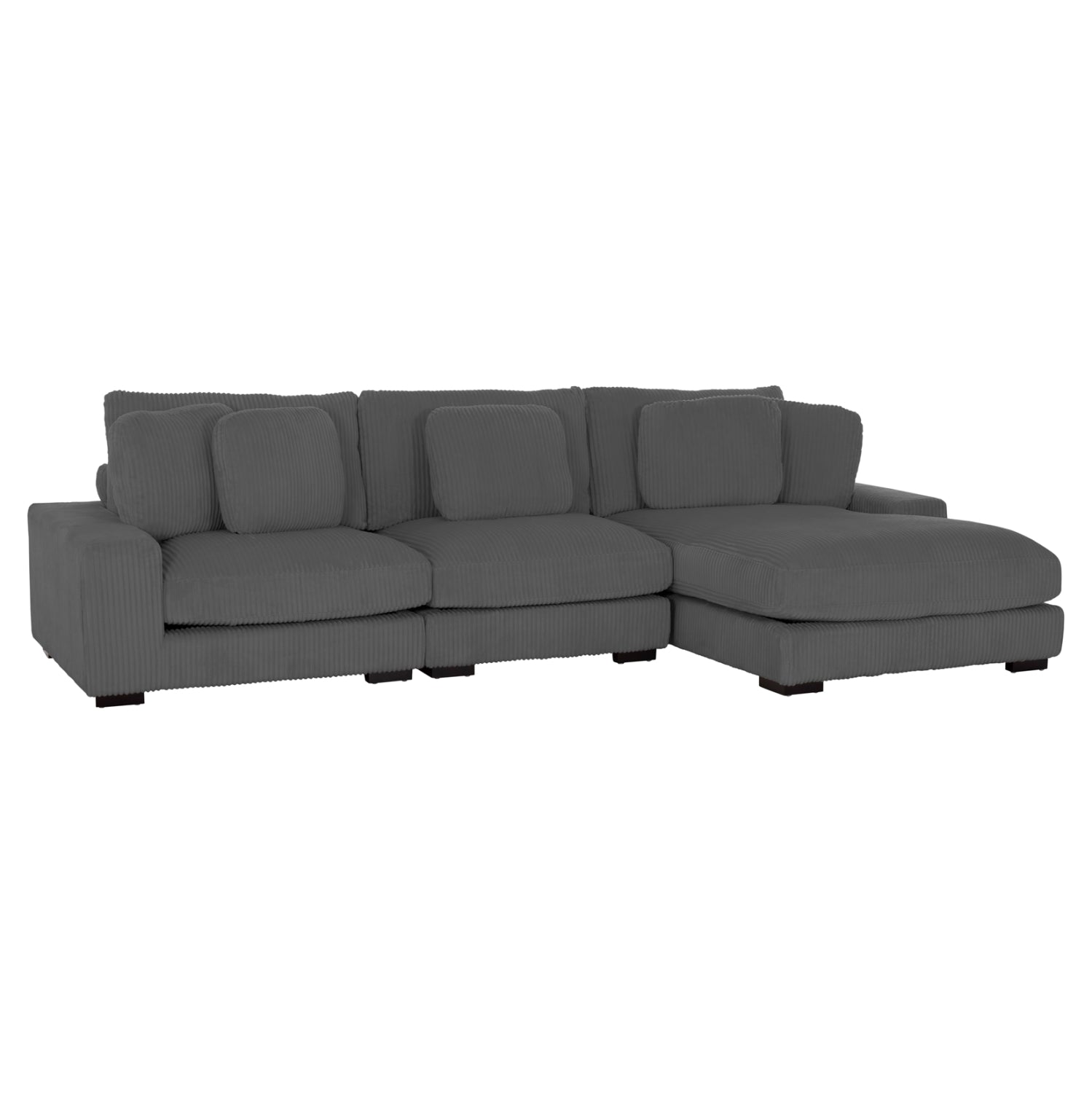 ΚΑΝΑΠΕΣ ΔΕΞΙΑ ΓΩΝΙΑ CRANFIELD HM3287.01R ΓΚΡΙ ΡΙΓΕ ΥΦΑΣΜΑ 315x167(γωνία)x67Υεκ. - Pakobazaar