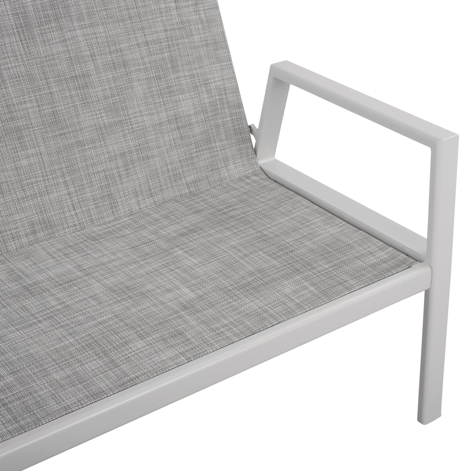 ΚΑΝΑΠΕΣ ΔΙΘΕΣΙΟΣ ΑΛΟΥΜΙΝΙΟΥ TABBY HM5561.01 ΛΕΥΚΟΣ ΜΕ ΜΑΞΙΛΑΡΙΑ - Pakobazaar